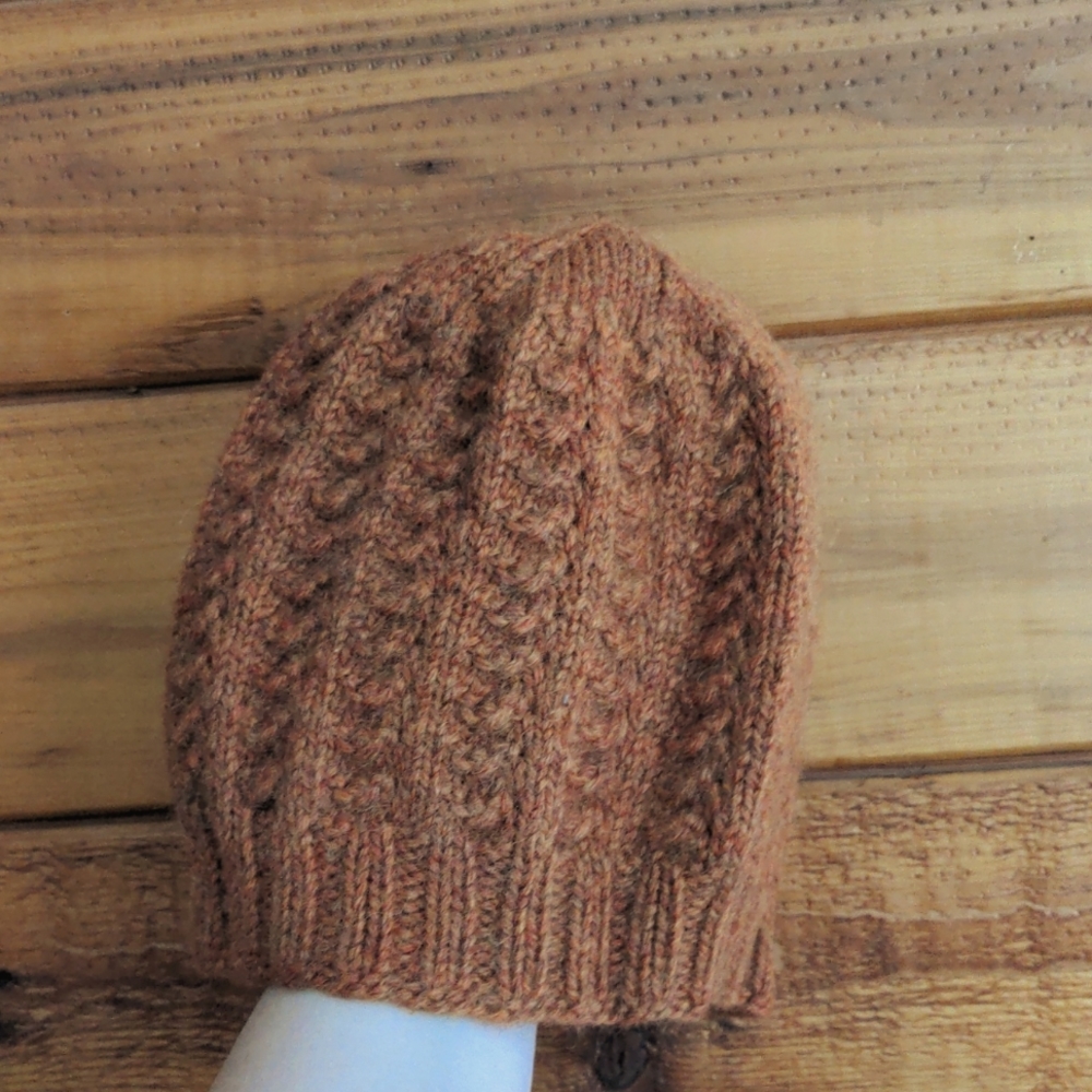 Handknit Toque Wool Brown Adult